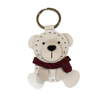 Кожаный брелок b05 Белый медведь