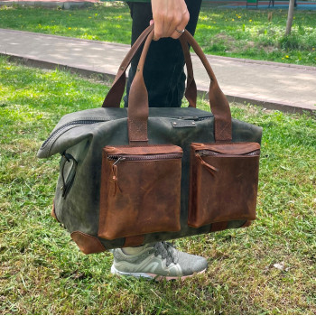 Дорожная кожаная сумка s118